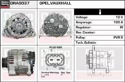 Remy DRA0037 - Генератор autospares.lv