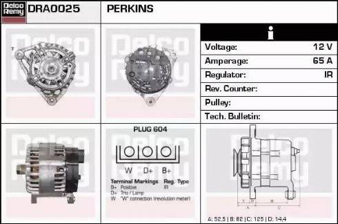 Remy DRA0025 - Генератор autospares.lv