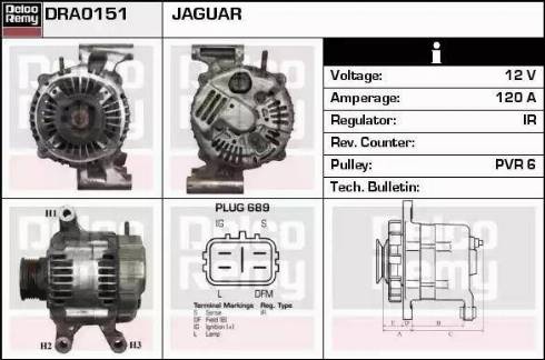 Remy DRA0151 - Генератор autospares.lv