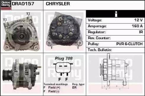 Remy DRA0157 - Генератор autospares.lv