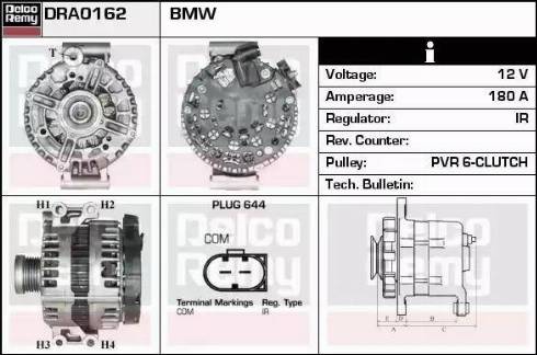 Remy DRA0162 - Генератор autospares.lv