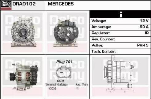 Remy DRA0102 - Генератор autospares.lv