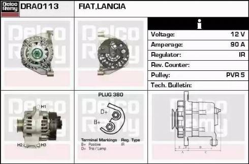 Remy DRA0113 - Генератор autospares.lv