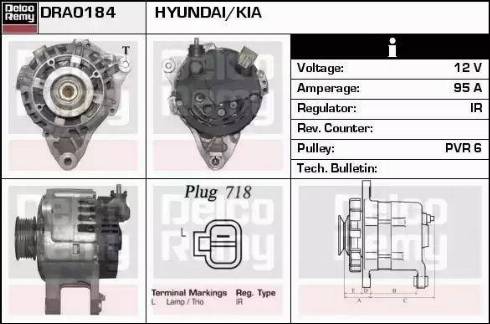 Remy DRA0184 - Генератор autospares.lv