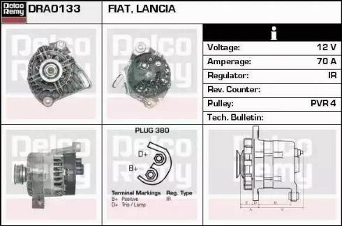 Remy DRA0133 - Генератор autospares.lv