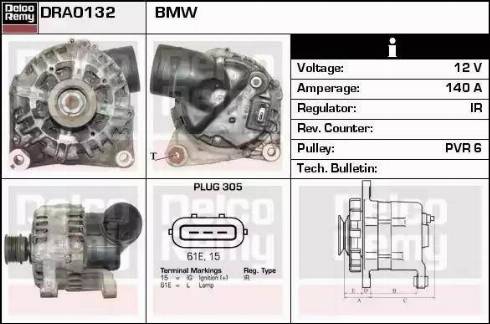 Remy DRA0132 - Генератор autospares.lv