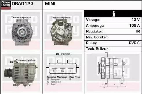 Remy DRA0123 - Генератор autospares.lv