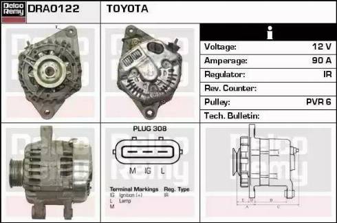 Remy DRA0122 - Генератор autospares.lv