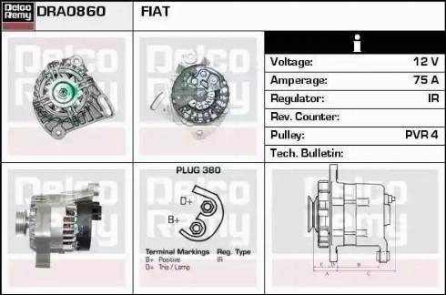 Remy DRA0860 - Генератор autospares.lv