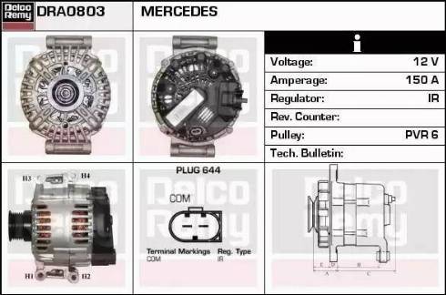 Remy DRA0803 - Генератор autospares.lv