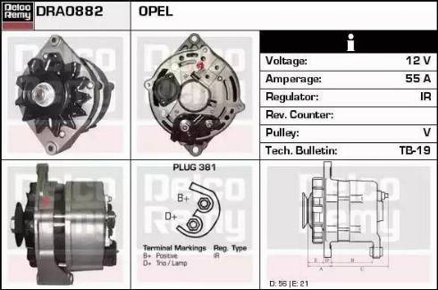 Remy DRA0882 - Генератор autospares.lv