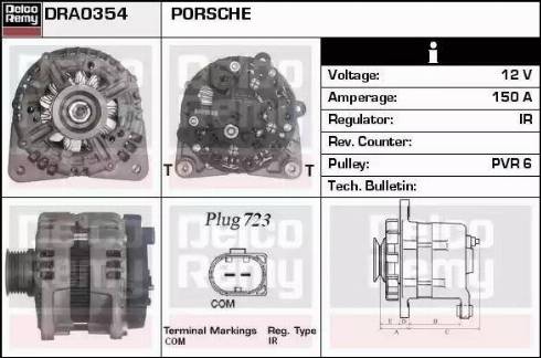 Remy DRA0354 - Генератор autospares.lv