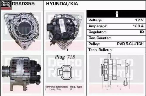 Remy DRA0355 - Генератор autospares.lv