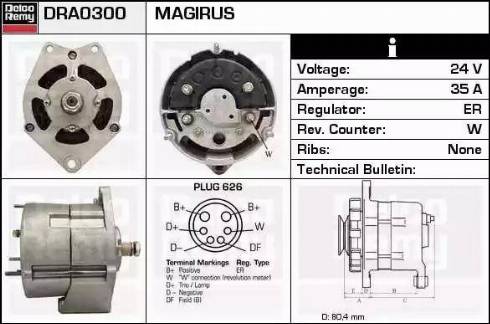 Remy DRA0300 - Генератор autospares.lv