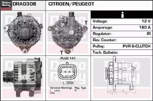 Remy DRA0308 - Генератор autospares.lv