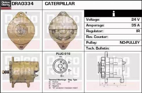 Remy DRA0334 - Генератор autospares.lv