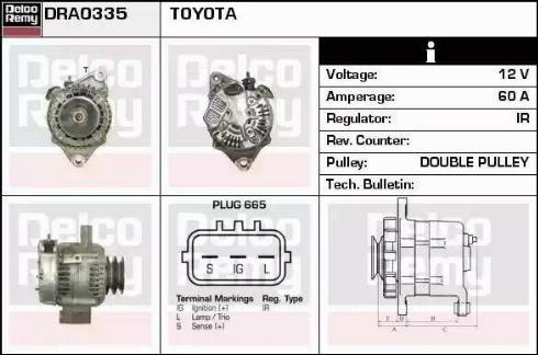 Remy DRA0335 - Генератор autospares.lv