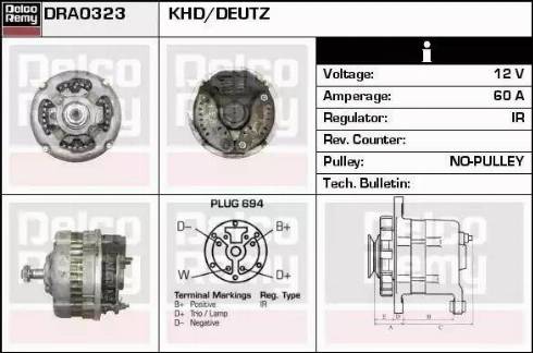 Remy DRA0323 - Генератор autospares.lv