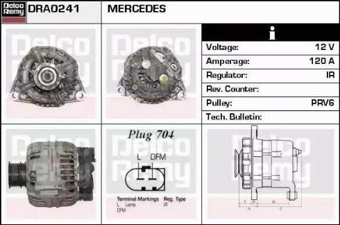 Remy DRA0241 - Генератор autospares.lv