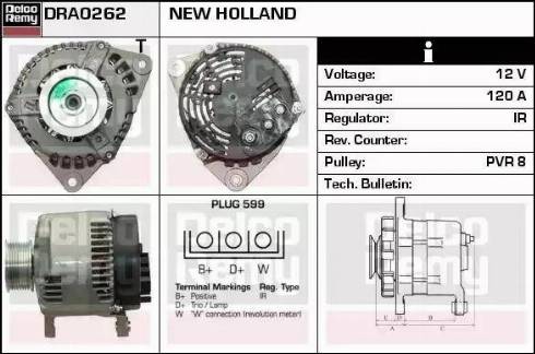 Remy DRA0262 - Генератор autospares.lv