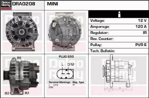 Remy DRA0208 - Генератор autospares.lv