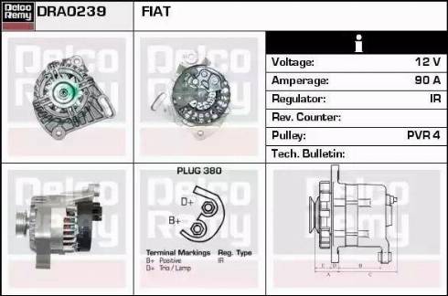 Remy DRA0239 - Генератор autospares.lv