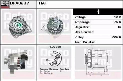 Remy DRA0237 - Генератор autospares.lv