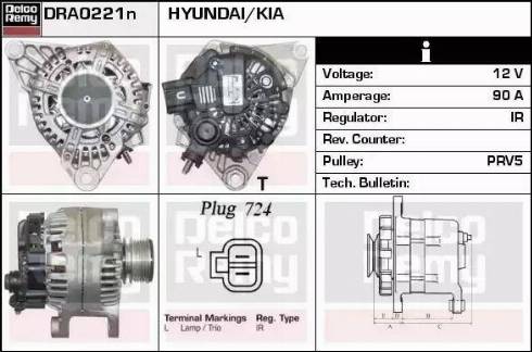 Remy DRA0221N - Генератор autospares.lv