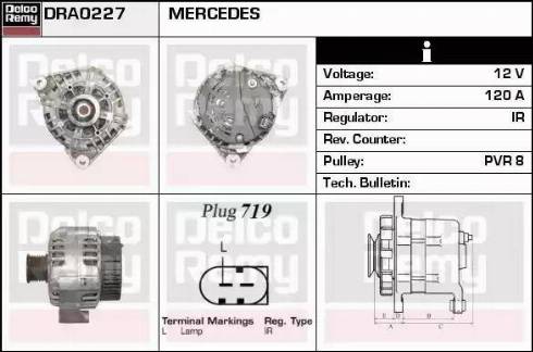 Remy DRA0227 - Генератор autospares.lv