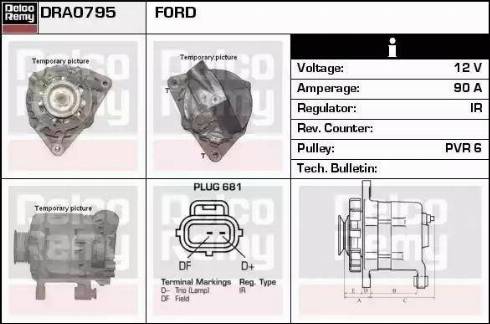 Remy DRA0795 - Генератор autospares.lv