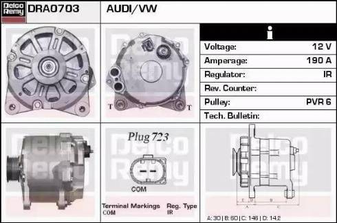 Remy DRA0703 - Генератор autospares.lv