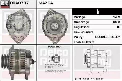 Remy DRA0707 - Генератор autospares.lv