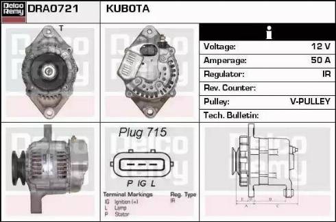 Remy DRA0721 - Генератор autospares.lv