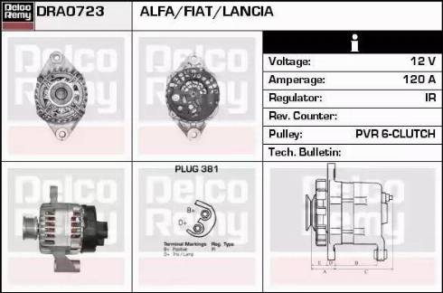 Remy DRA0723 - Генератор autospares.lv