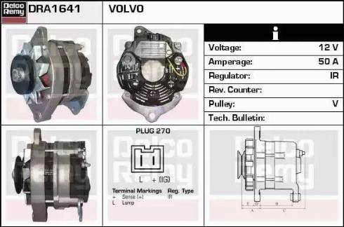 Remy DRA1641 - Генератор autospares.lv