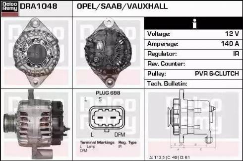 Remy DRA1048 - Генератор autospares.lv