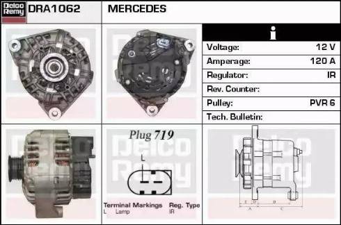 Remy DRA1062 - Генератор autospares.lv