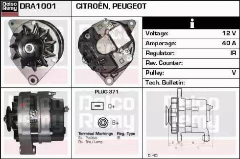 Remy DRA1001 - Генератор autospares.lv