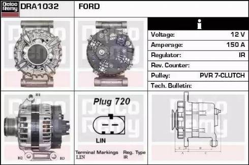 Remy DRA1032 - Генератор autospares.lv