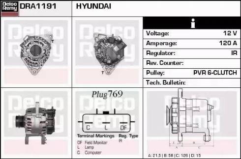 Remy DRA1191 - Генератор autospares.lv