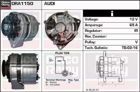 Remy DRA1150 - Генератор autospares.lv