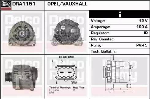 Remy DRA1151 - Генератор autospares.lv