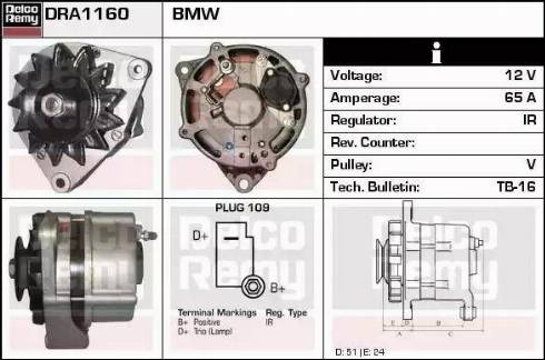 Remy DRA1160 - Генератор autospares.lv