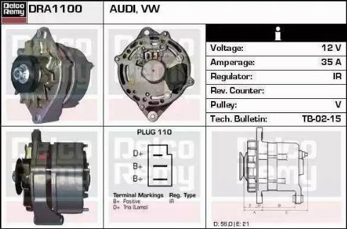 Remy DRA3760 - Генератор autospares.lv