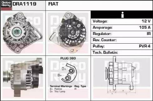 Remy DRA1119 - Генератор autospares.lv