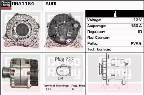 Remy DRA1184 - Генератор autospares.lv