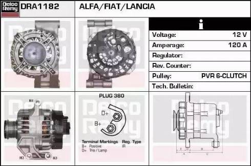 Remy DRA1182 - Генератор autospares.lv