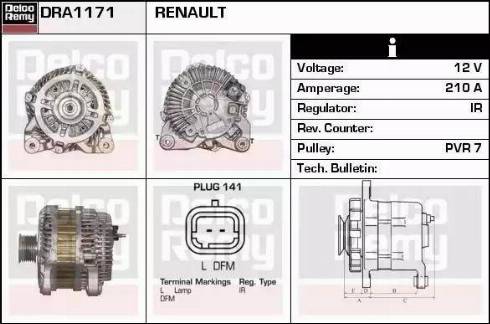 Remy DRA1171 - Генератор autospares.lv