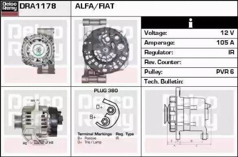 Remy DRA1178 - Генератор autospares.lv