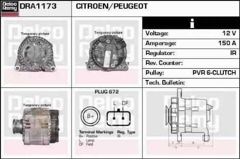 Remy DRA1173 - Генератор autospares.lv